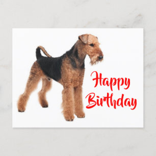 Happy Birthday Airedale Terrier Puppy Dog Briefkaart