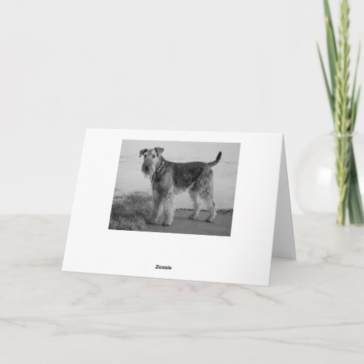 Happy Birthday Airedale Terrier Puppy Dog Card Kaart (Achterkant)