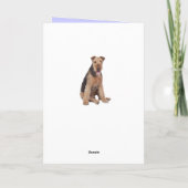 Happy Birthday Airedale Terrier Puppy Dog Card Kaart (Achterkant)