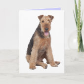 Happy Birthday Airedale Terrier Puppy Dog Card Kaart (Voorkant)