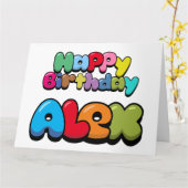 Happy Birthday Alex Kaart (Gele Bloem)