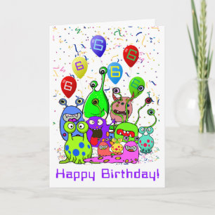 Happy Birthday Alien Party Kaart