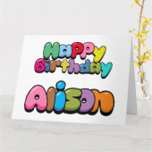 Happy Birthday Alison Kaart (Gele Bloem)