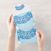 Happy Birthday All In One Uitnodiging (Afscheurbaar)