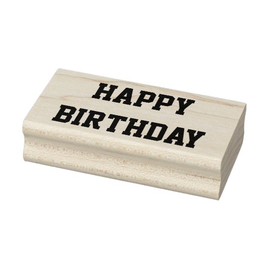 Happy Birthday Alle Petten Vet Font Aangepast Beri Rubberstempel (Stempel)