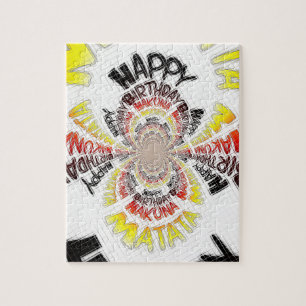 Happy Birthday alleen Hakuna Matata Gifts Design A Legpuzzel