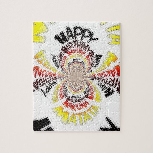 Happy Birthday alleen Hakuna Matata Gifts Design A Legpuzzel (Verticaal)