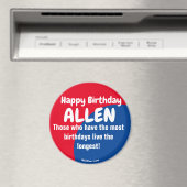 Happy Birthday ALLEN magnet (Insitu (Vaatwasser))