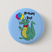 Happy Birthday Alligator Balloon Button (Voorkant)