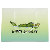 Happy Birthday Alligator Large Cadeautasje (Voorkant)