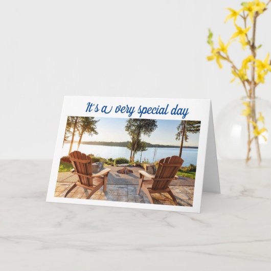 HAPPY **BIRTHDAY ** ALS EEN DAG IN HET LAK! KAART (Gele Bloem)