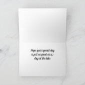 HAPPY **BIRTHDAY ** ALS EEN DAG IN HET LAK! KAART (Binnen)