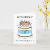 Happy Birthday als een dochter voor mij Kaart (Gele Bloem)