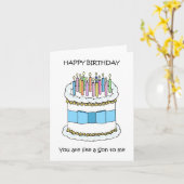 Happy Birthday als een zoon voor mij Kaart (Gele Bloem)