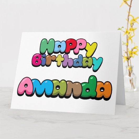 Happy Birthday Amanda Kaart (Gele Bloem)