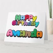 Happy Birthday Amanda Kaart (Voorkant)
