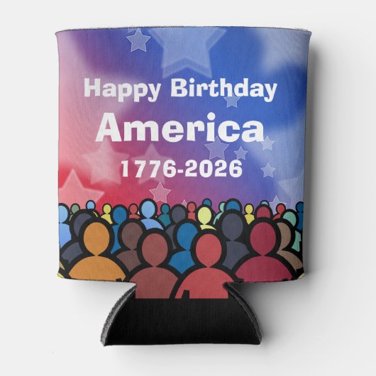 Happy Birthday America 1776 to 2026 Blikjeskoeler (Voorkant)