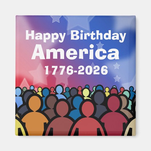 Happy Birthday America 1776 to 2026 Magneet (Voorkant)