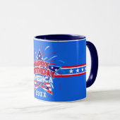 Happy Birthday America ( 4 juli ) Mok (Voorkant rechts)