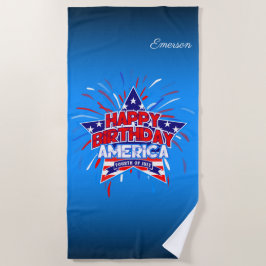 Happy Birthday America 4 juli onafhankelijkheid Strandlaken