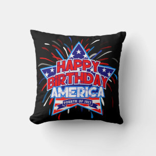 Happy Birthday America 4 juli OnafhankelijkheidsBL Kussen