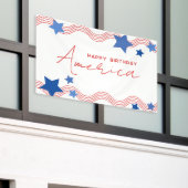 Happy Birthday America 4th Party Spandoek (Buitenkant Gebouw)
