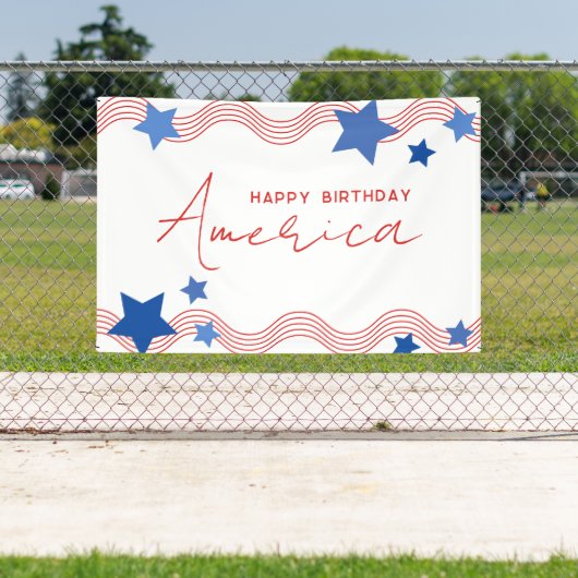 Happy Birthday America 4th Party Spandoek (Insitu)