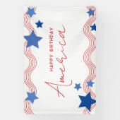 Happy Birthday America 4th Party Spandoek (Verticaal)
