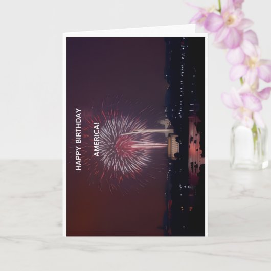 Happy Birthday America Greeting Card Kaart (Orchidee)