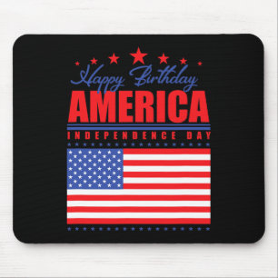Happy Birthday America Independence Day op 4 juli Muismat