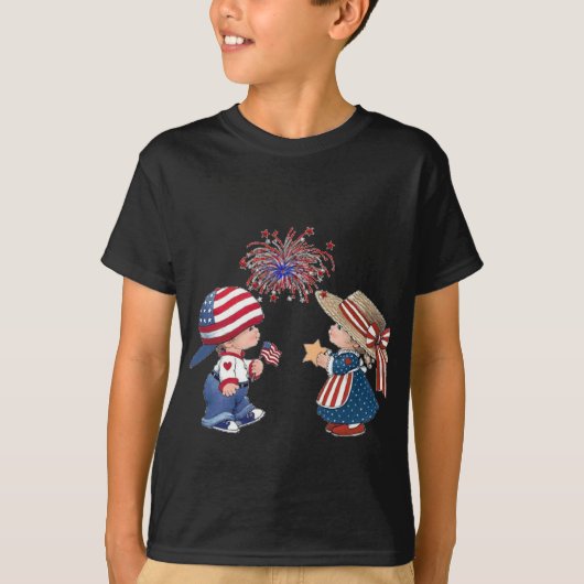 Happy Birthday America Kinder T-shirt (Voorkant)