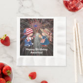  Happy Birthday America Luncheon Napkin Servet (Insitu)