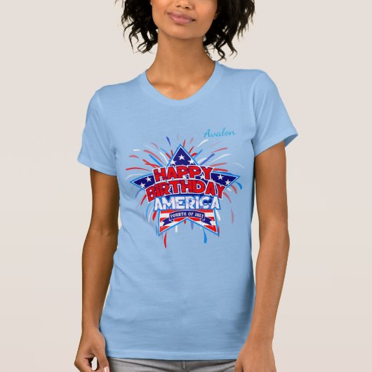 Happy Birthday America Moederschap Tanktop (Voorkant)
