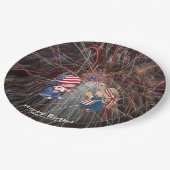 Happy Birthday America Papieren Borden Bordje (Gekanteld)