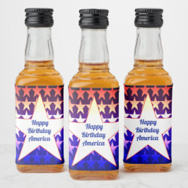 Happy Birthday America personaliseren Likeurfles Etiket