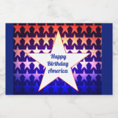 Happy Birthday America personaliseren Likeurfles Etiket (Enkel label)