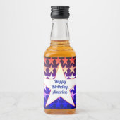Happy Birthday America personaliseren Likeurfles Etiket (Voorkant)