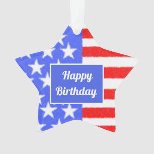 Happy Birthday America personaliseren Ornament