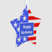 Happy Birthday America personaliseren Ornament (voorkant)