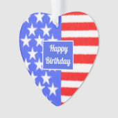 Happy Birthday America personaliseren Ornament (voorkant)