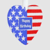 Happy Birthday America personaliseren Ornament (voorkant)