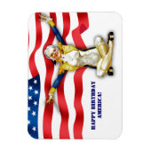 Happy Birthday, America. Retro Pin-Up Magneet (Verticaal)