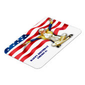 Happy Birthday, America. Retro Pin-Up Magneet (Linkerzijde)