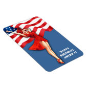 Happy Birthday, America. Retro Pin-Up Magneet (Rechterzijde)