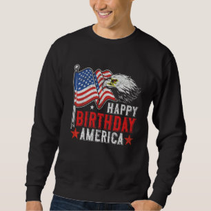 Happy Birthday America Us Independence dag Flag Ea Trui