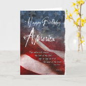 Happy Birthday America, vierde juli Kaart (Gele Bloem)