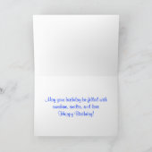 Happy Birthday American Eskimo Puppy Dog Card Kaart (Binnen)