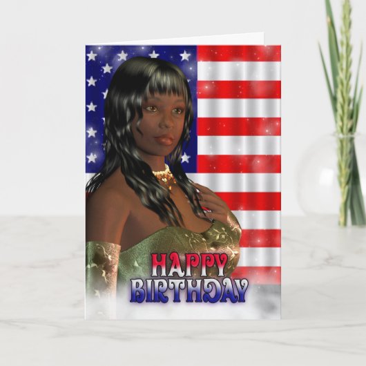 Happy Birthday, American Flag, VS Kaart (Voorkant)