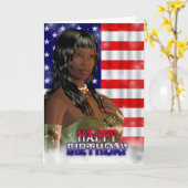 Happy Birthday, American Flag, VS Kaart (Gele Bloem)
