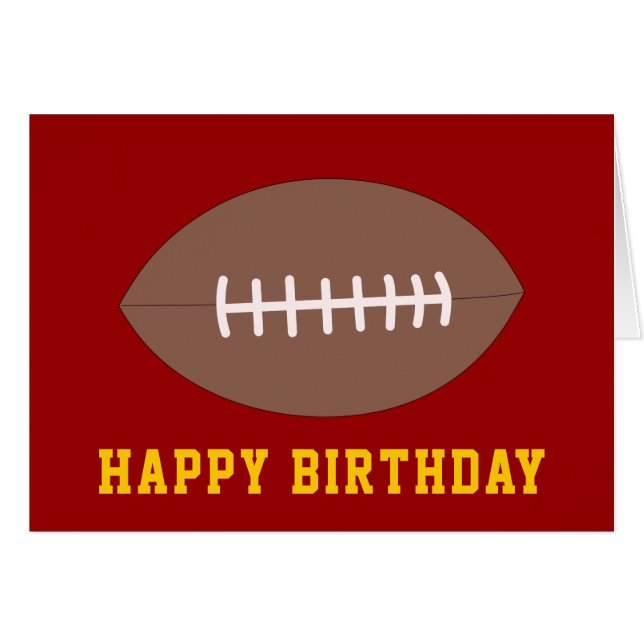 Happy Birthday American Football/Rugby (Voorkant Horizontaal)